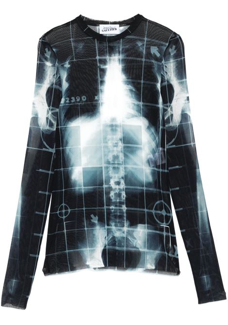 top squeletor donna nero e blu JEAN PAUL GAULTIER | 25/33-F-TO241-T580005956